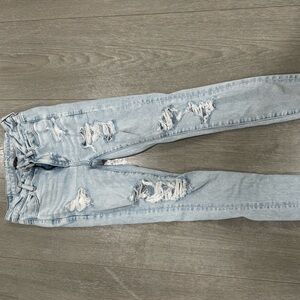 Light Blue Distressed Women's Jeans